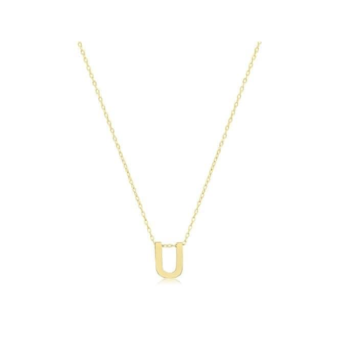 9ct Yellow Gold 'S' Initial Adjustable Letter Necklace 38/43cm