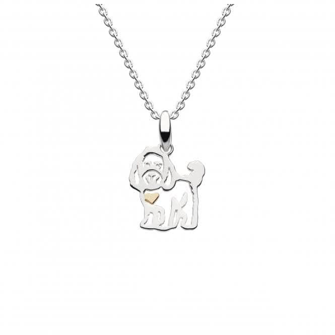 Dew Cockapoo with Gold Plate Heart Pendant 9353GD – Acotis Jewellery